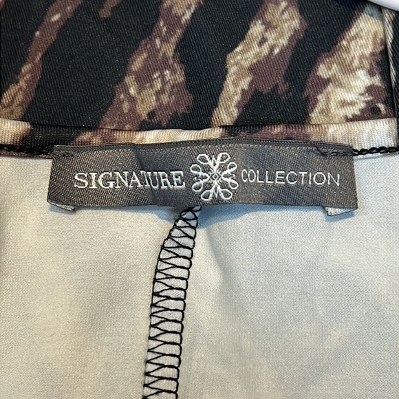 Signature Collection Ladies Plus Size A-Lime Dress Caftan Neutral Animal Print - Picture 5 of 6